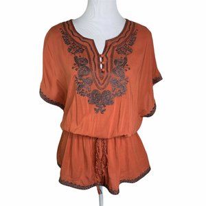 Carolina Williamson  Embroidered Tunic Top